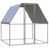 Vidaxl Chicken Cage 2x2x2 m verzinktes Stahl Silber und Grau