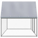 VidaXL Hühnerkäfig 3x2x2 m aus verzinktem Stahl, Silber und Grau