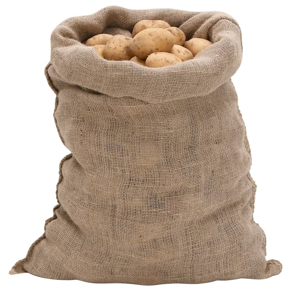 Vidaxl Jute Sacs 5 pièces 220 g m² 60x105 cm 100% jute