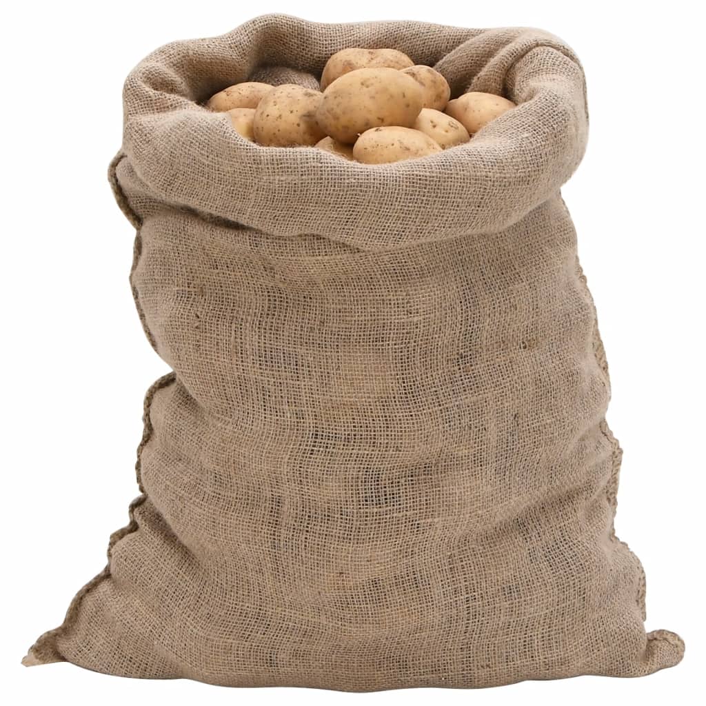 Sacchetti di jute vidaxl 10 pezzi 220 g m² 60x105 cm 100% iuta