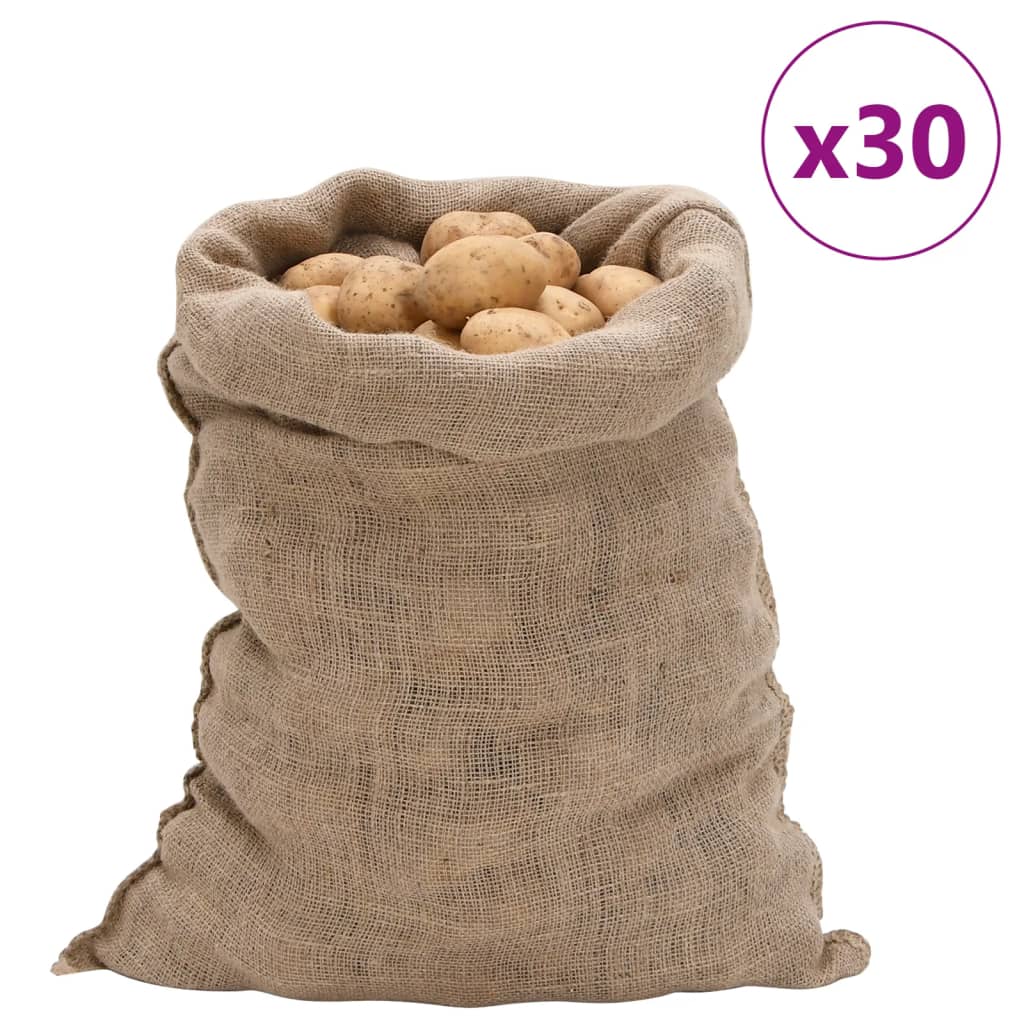 Vidaxx Jutebeutel 30 Stück 220 g m² 60x105 cm 100 % Jute
