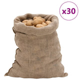 Vidaxl vrečke za jute 30 kosov 220 g m² 60x105 cm 100% juta