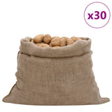 Vidaxl Jute -poser 30 stykker 220 g m² 100x110 cm 100% jute