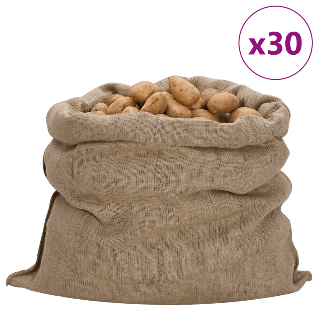 Sacchetti di jute vidaxl 30 pezzi 340 g m² 100x110 cm 100% iuta