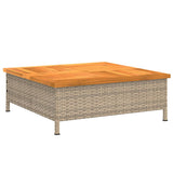 Vidaxl parololsols futto 70x7025 cm Poly Rattan Acaciahout beige