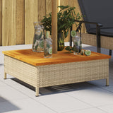 Vidaxx Sonnenschirmständerbezug 70x70x25 cm Polyrattan Akazienholz beige