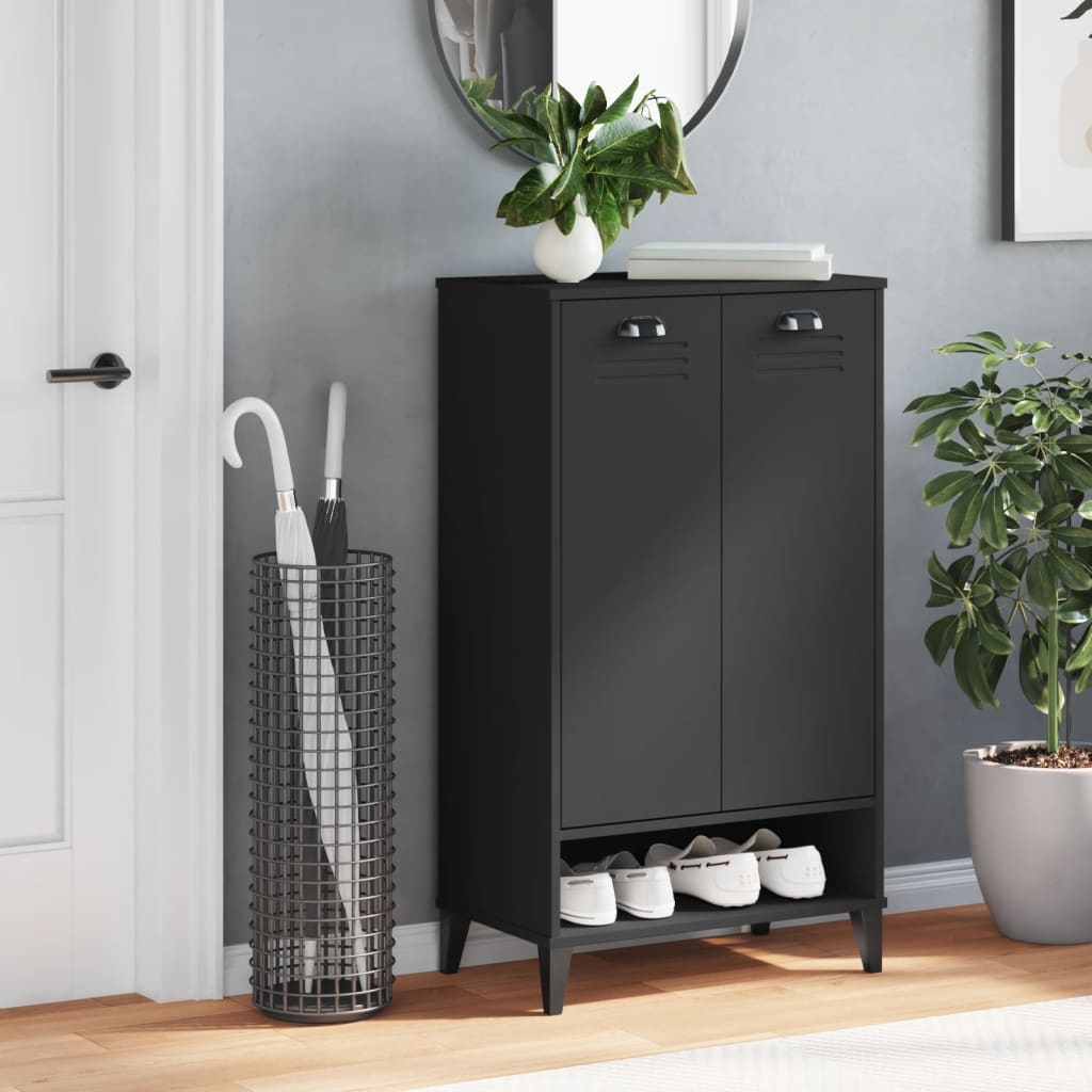 Vidaxl Schuhschrank Viken aus schwarzem Holz