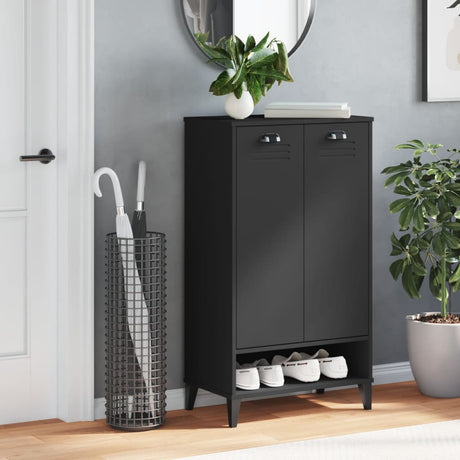 Vidaxl Schuhschrank Viken aus schwarzem Holz