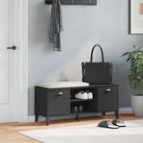 VidaXL Schuhbank Viking 106x35x45 cm lackiertes Holz schwarz
