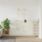 Vidaxl Cat Furniture Wall -Monteret med ridser efter 180 cm creme -farvet