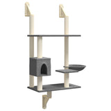 Vidaxl Cat Furniture Murs -Munted z drapanie po 153 cm ciemnoszary