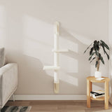 Vidaxl cat furniture wall mounted with scratching post 108 cm cream -colored