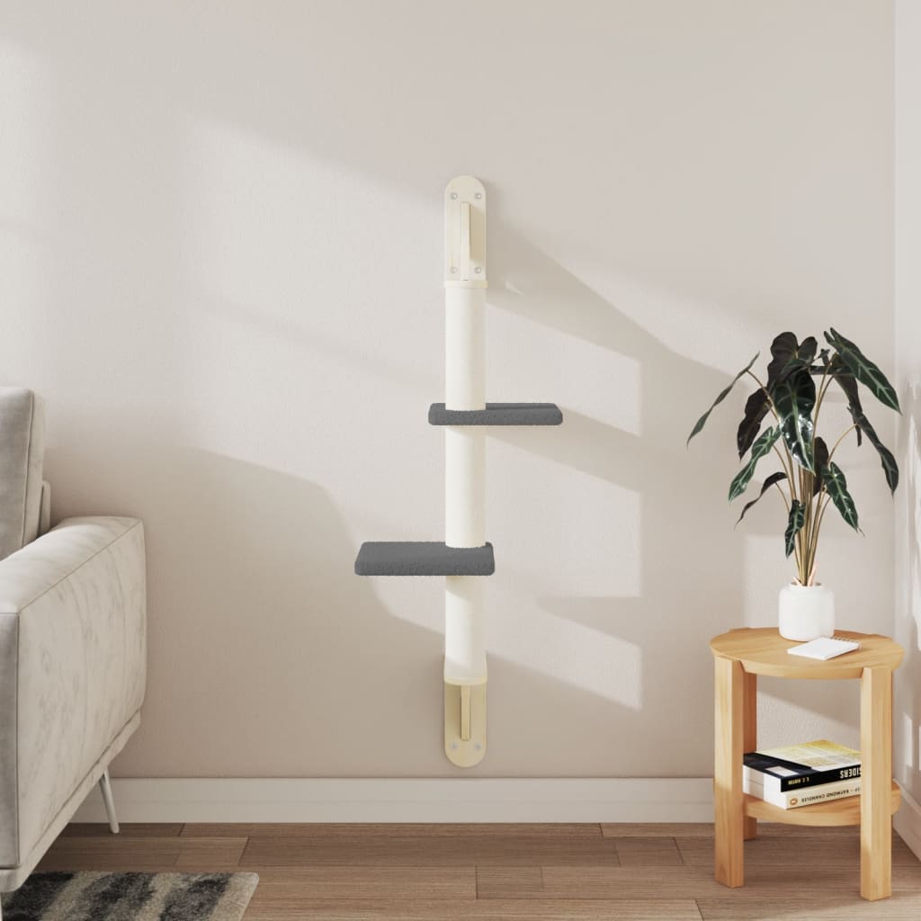 Vidaxl Cat Furniture Wall -Monteret med ridser efter 108 cm mørkegrå