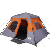 Vidaxl Tent 6-person waterproof Fast release gray and orange