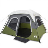 VidaXL tent with LED 6-person quick release light green