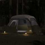 VidaXL tent with LED 6-person quick release light green