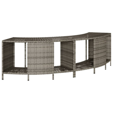 Vidaxx Ablageregale für Whirlpool 2 Stk. Polyrattan grau