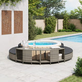 Vidaxx Ablageregale für Whirlpool 2 Stk. Polyrattan grau
