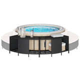 Vidaxl opbergschappen voor hottub 2 st poly rattan zwart