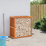 Vidaxxl Holzscheithalter 108x52x106 cm massives Kiefernholz, braun gewaschen