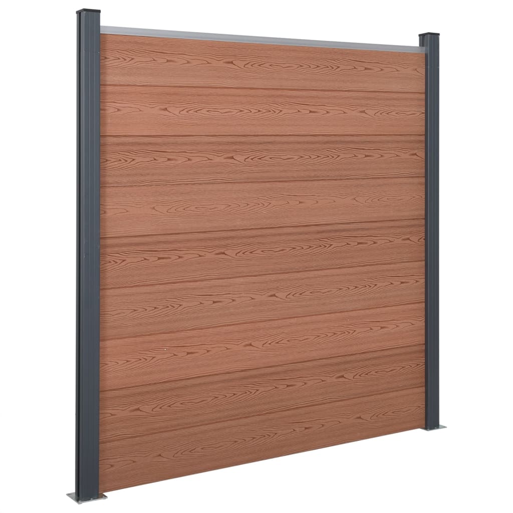 Vidaxl fence panel set 180x186 cm HKC Brown