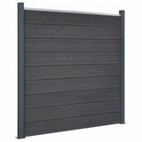 Ensemble de panneaux de clôture Vidaxl 180x186 cm HKC Gray