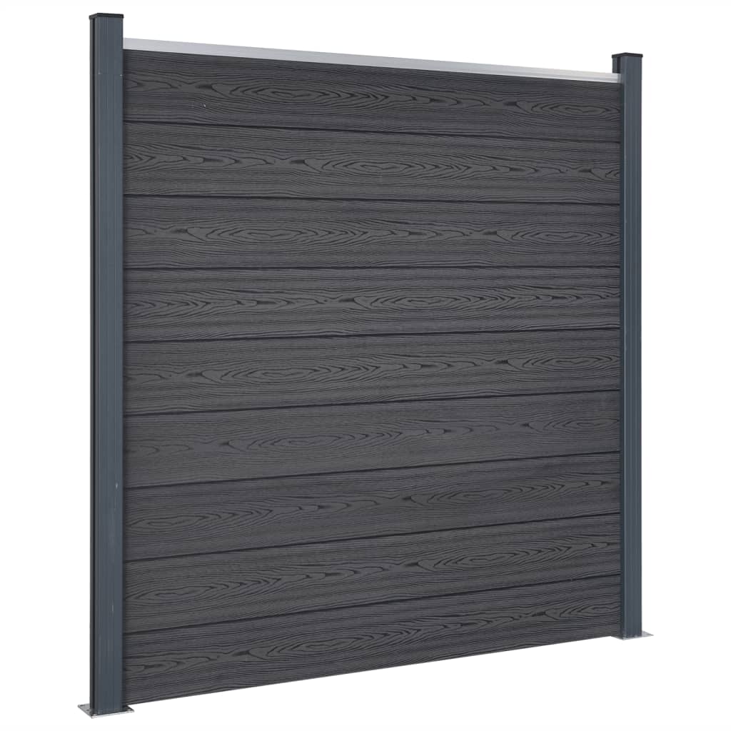 Vidaxl fence panel set 526x186 cm HKC Gray