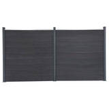 Vidaxl Fence Panel Set 353x186 cm HKC Gray