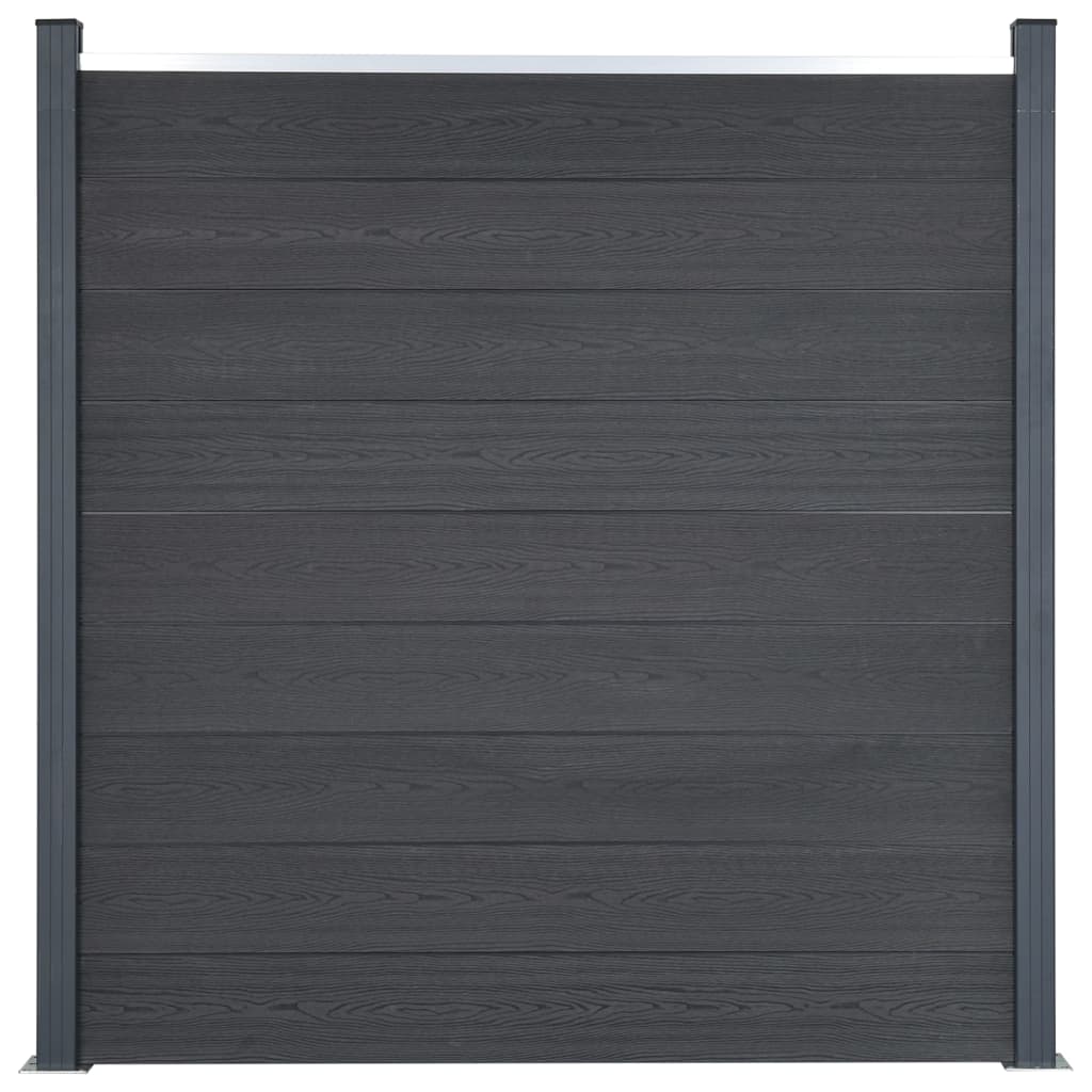 Panel de valla Vidaxl Conjunto de 353x186 cm HKC Gray