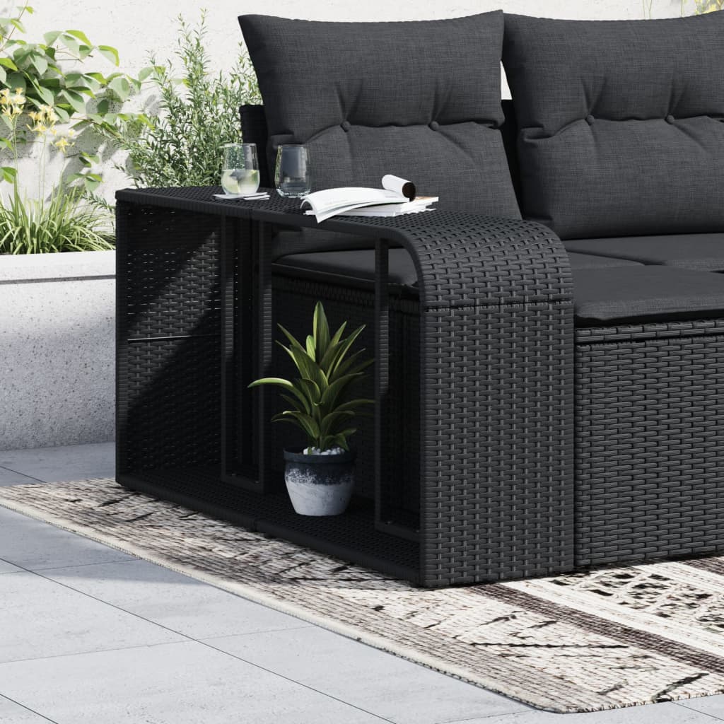 Vidaxl Storage wyniki 2 St Poly Rattan Black