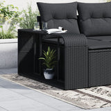 Puntuaciones de almacenamiento de Vidaxl 2 st Poly rattan negro