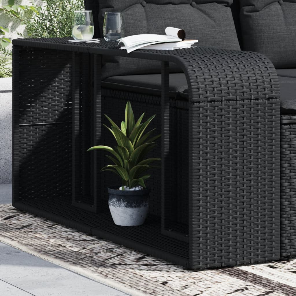 Vidaxl Storage Scores 2 St Poly Rattan Black