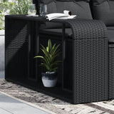 Vidaxl Storage score 2 St Poly Rattan Black