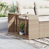 Vidaxl opbergschappen 2 st poly rattan beige