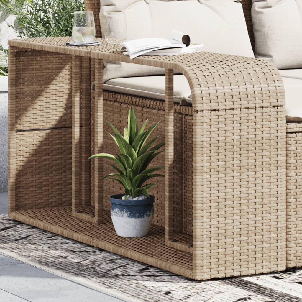 VidaXL Lagerregale 2 Stk. Poly Rattan Beige