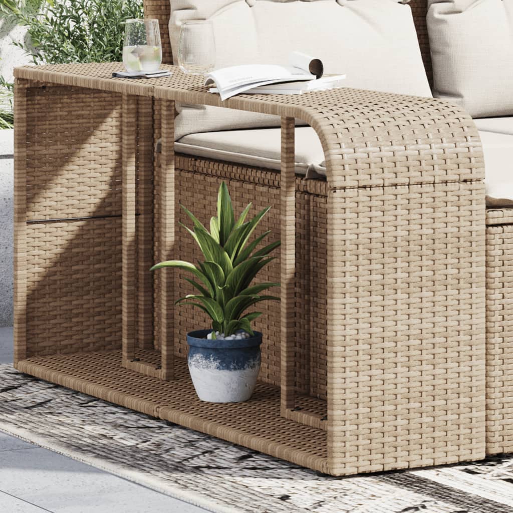 VIDAXL STORAGE 2 ST POLY RATTAN BEIGE