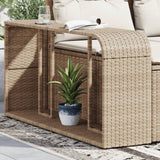 Vidaxl lagrer 2 St Poly Rattan Beige