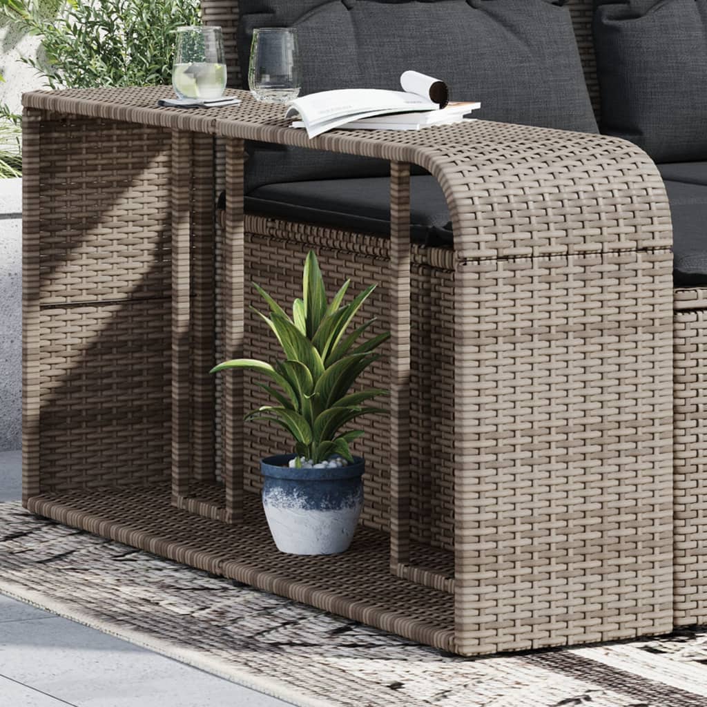 Punteggi di archiviazione Vidaxl 2 St Poly Rattan Grey