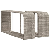 Vidaxl Lagerregale 2 Stk. Polyrattan hellgrau