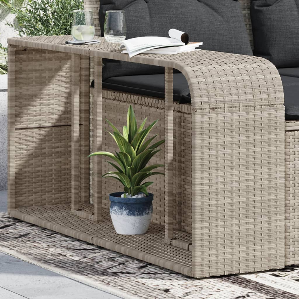 Vidaxl storage science 2 st poly rattan light gray