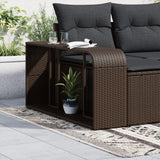 VidaXL Lagerregale 2 Stk. Polyrattan braun
