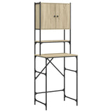 Vidaxl wasmachinekast 68x48,5x194 cm sonoma eikenkleurig