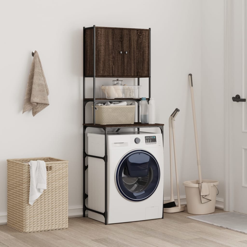 Vidaxl Washing Machine Cabinet 68x48.5x194 cm Couleur de chêne brun