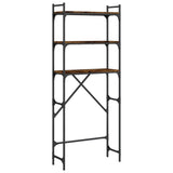 Vidaxx Waschmaschinenständer 67x25x163 cm verarbeitetes Holz, geräucherte Eiche