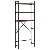 Vidaxx Waschmaschinenständer 67 x 25 x 163 cm, fertige Holzfarbe, braune Eiche