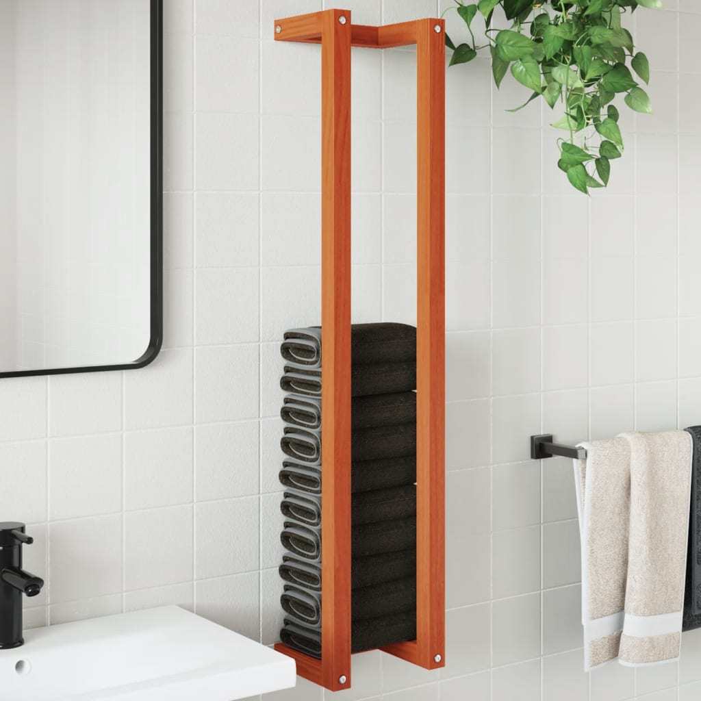 Vidaxl Towel rack 23x18x110 cm Solid pine wash brown