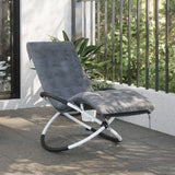 VIDAXL LOUNGER CUSHION 160X50X10 CM KUNSTSUède Grey