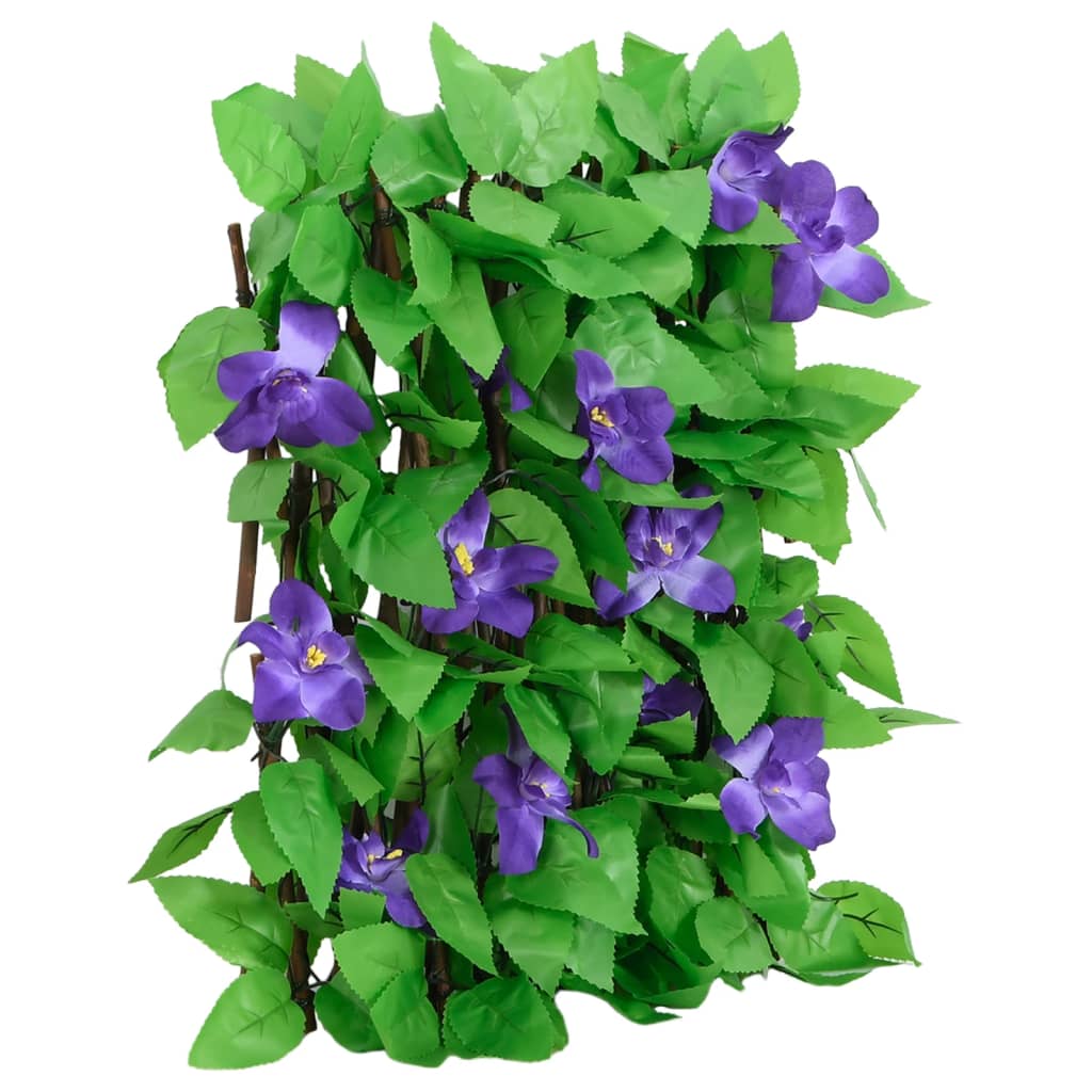 Vidaxx künstliche Efeupflanze am Spalier 5 Stück ausziehbar 180x20 cm grün