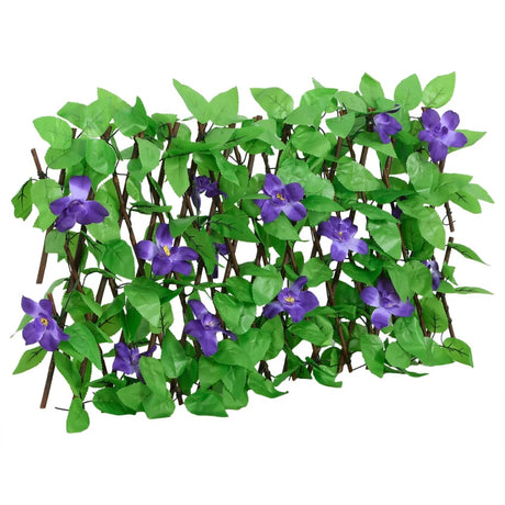 Vidaxx künstliche Efeupflanze am Spalier 5 Stück ausziehbar 180x20 cm grün