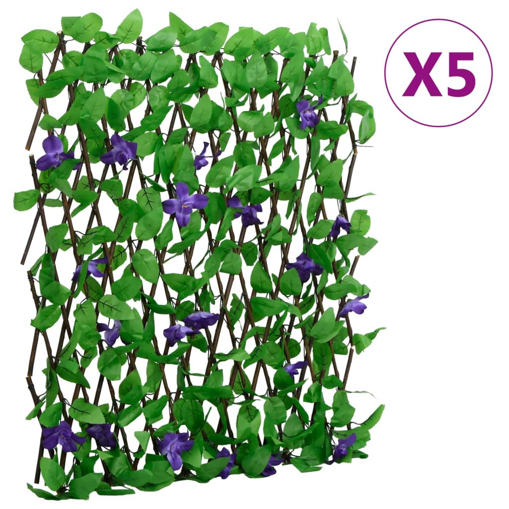 Vidaxl Artificial Plant Ivy on Latwerk 5 St Extends 180x70 cm Green